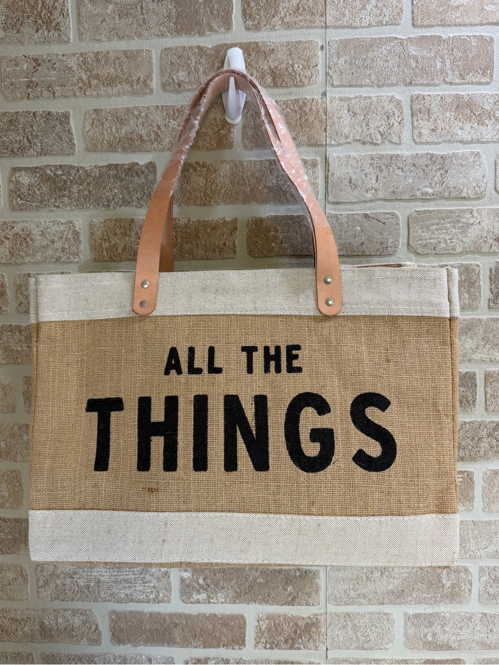 Santa Barbara Design Studio All The Things Jute Farmers Market Tote Bag NWT